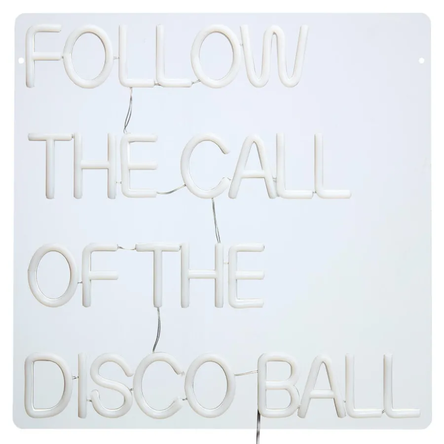 Kwantum Wandlampen*Wandlamp Neon Discoball Rood