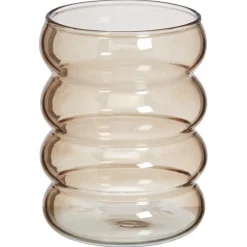 Kwantum Glazen|Glazen*Waterglas Wavy - 350 Ml Bruin